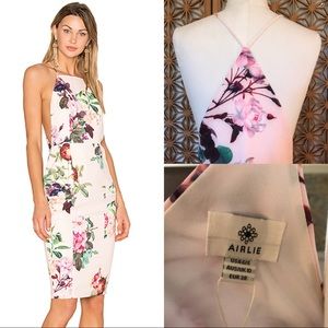 Saks Fifth Avenue Airlie floral pink dress size 6